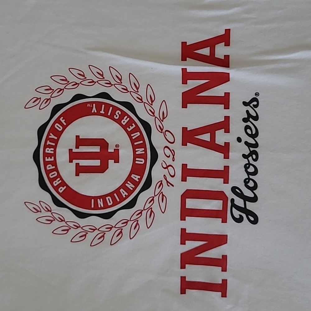 NEW IU Indiana Hoosiers T-shirt Cotton Sh Slve Tee University Property Womens Lg - Picture 3 of 8